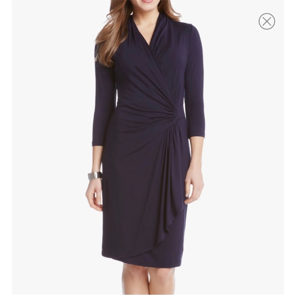 Elegant Karen Kane Black Wrap Up Women's Dress